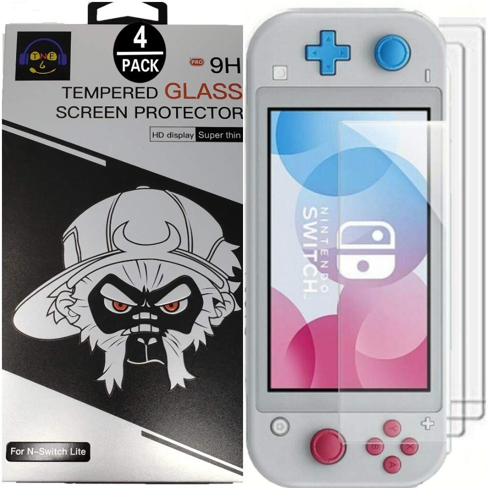 TNE - Switch Lite Screen Protector [4 Pack] Slim Tempered Glass 9H Cover for 2019 Nintendo Switch Lite Gaming System | High Transparency, No Bubbles, Easy Installation, Anti Scratch, Anti Fingerprint