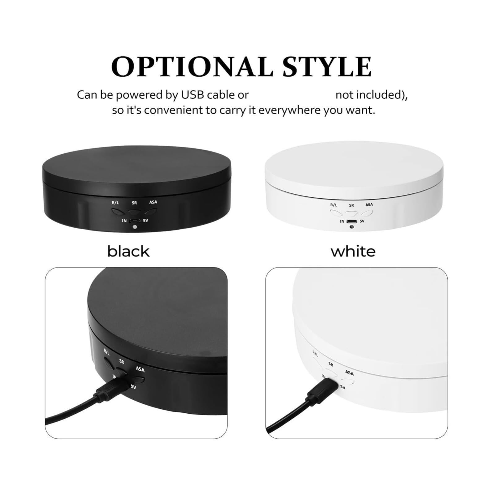 Miroir De Présentoir Rotatif Électrique 146 Mm À 360 Degrés