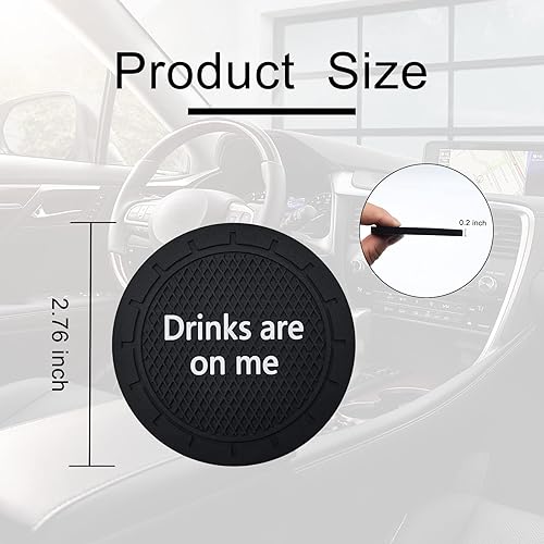 Miniatura 2 de Ajxn Paquete de 2 posavasos para automóvil portavasos de silicona portavasos de automóvil portavasos de ajuste universal bebidas están en mí