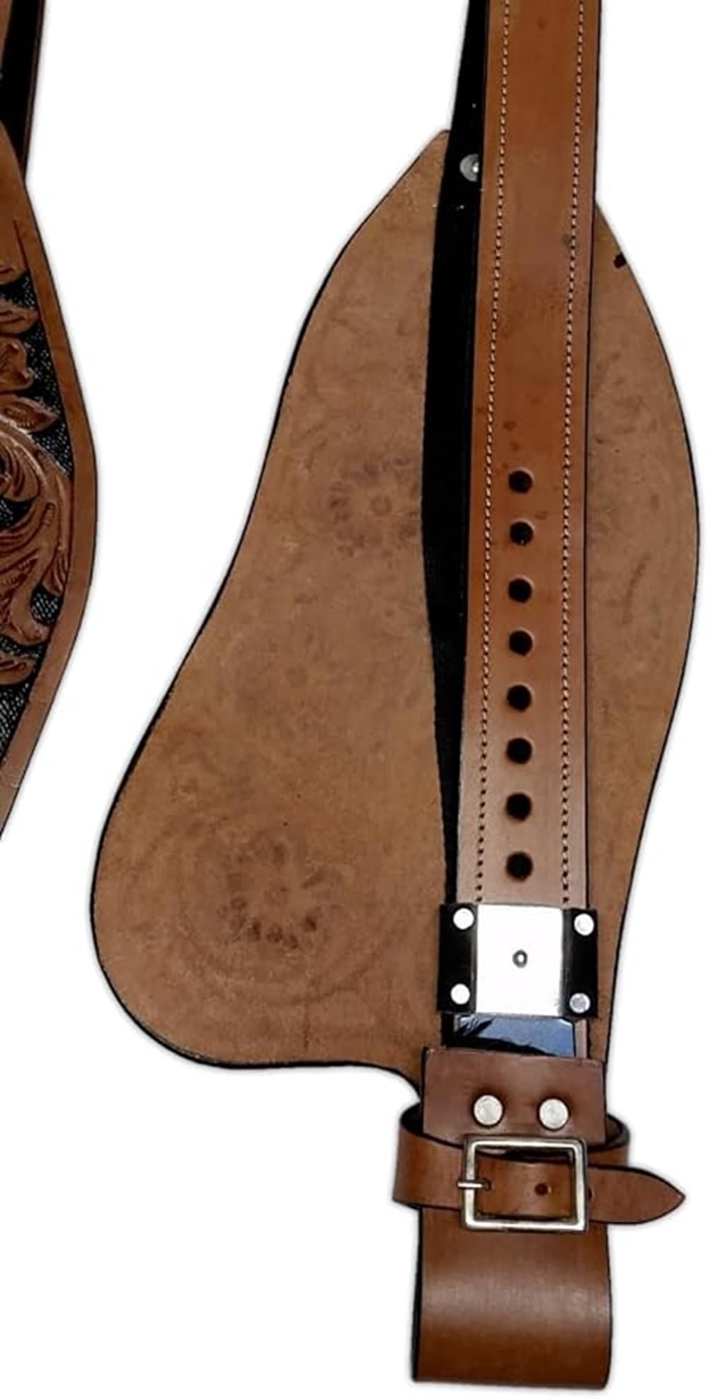 Pferde-Western-Leder-Fender-Ersatzsattel-Fender-Paar-Set für Roping Trail Barrel Pleasure-Sättel mit Belvin-Schnallen AZ-31