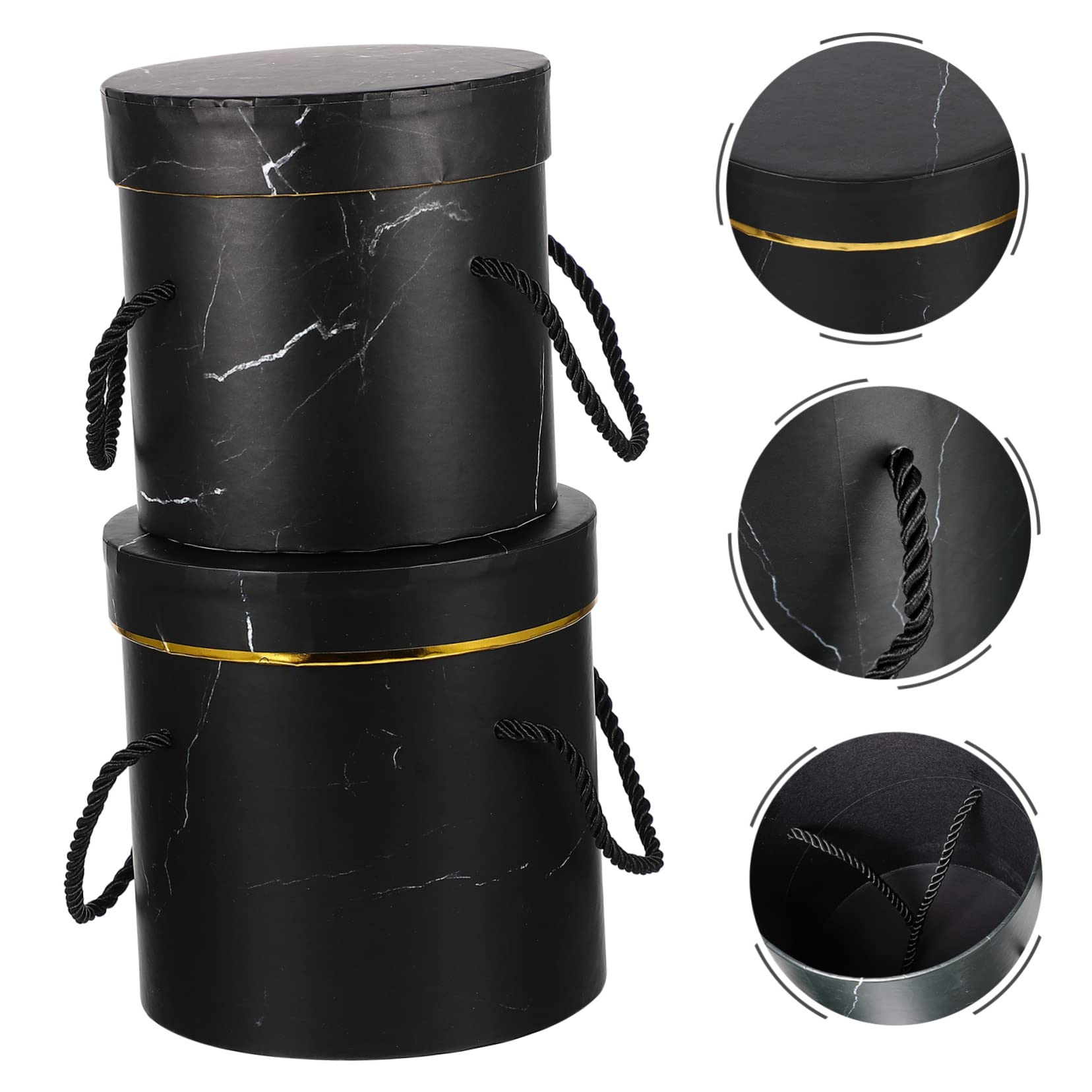 ORFOFE Scatole Floreali per San Scatola Portaoggetti Circolare Portatile Set di Scatole Fai da Te