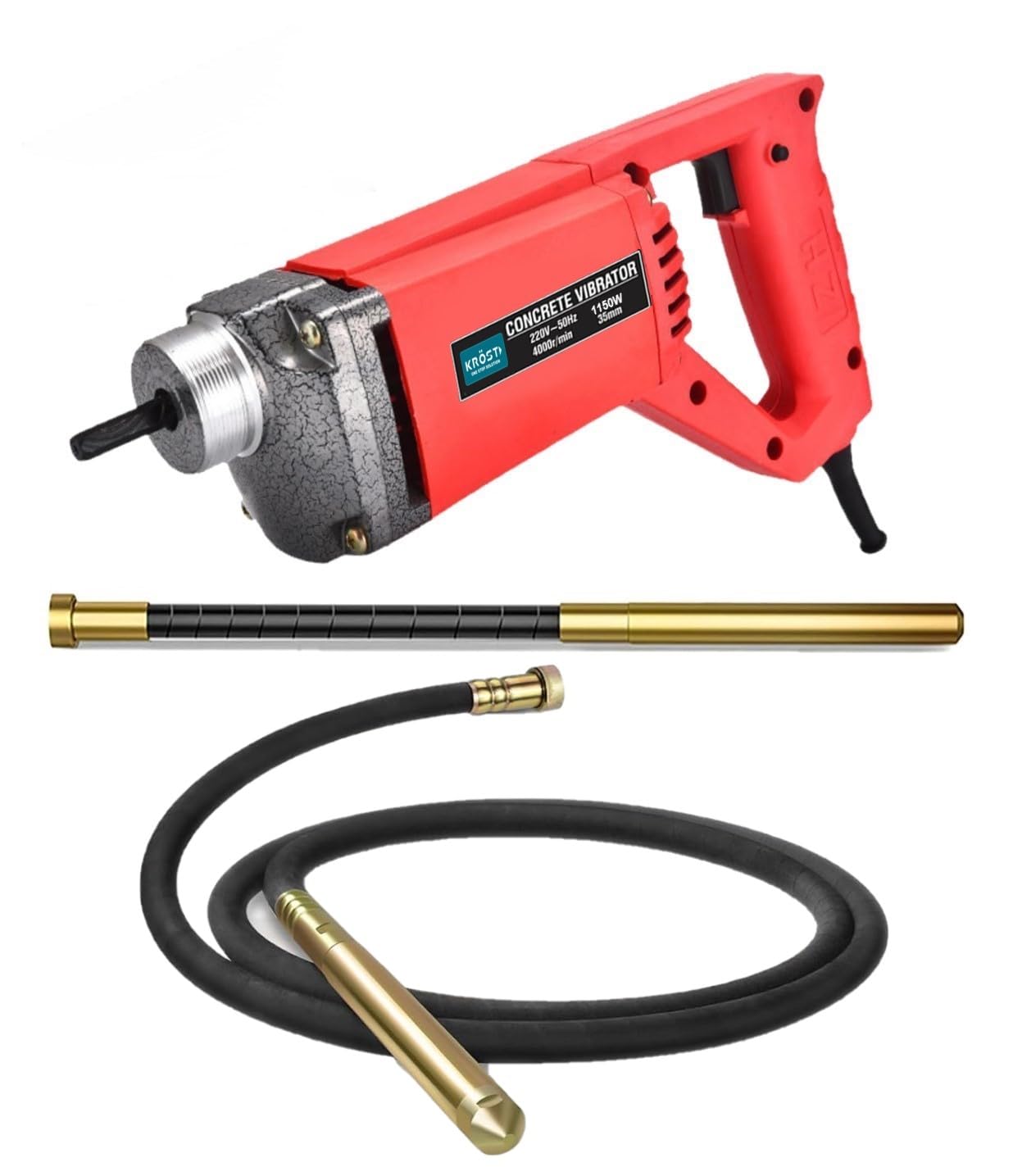 KROST 1150W Extensive 35 mm Concrete Vibrator Drill Needle 13000 Vibrations per Minute (1150W+1.5mtr + 3mtr Needle) (B0CTQ6XM8M) Amazon Price History, Amazon Price Tracker