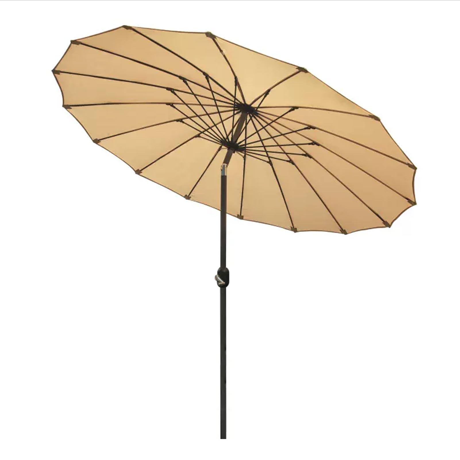 250cm Tilt Shanghai Garden Parasol, Zewnętrzny parasol patio z korbą ręczną, aluminiowy słup, parasol okrągły stołu Light Protect