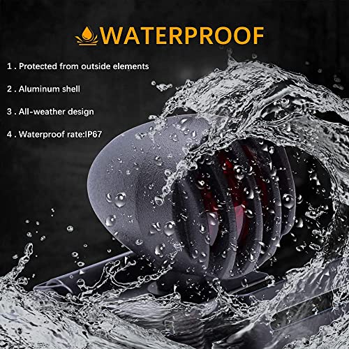 KEEPDSGN 12V Motorrad Rücklicht Bremslicht Kennzeichnenleuchte mit Halter Bullet Steel Gehäuse Motorradlicht für Chopper Bobber Chopper Cruiser Dyna Glide Sportster Cafe Racer.