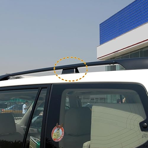 Miniatura 3 de HIGH FLYING Para Toyota Prado FJ120 2003-2009 Accesorios de coche Top Roof Rack Rieles Cubierta media ABS Negro 2 unids