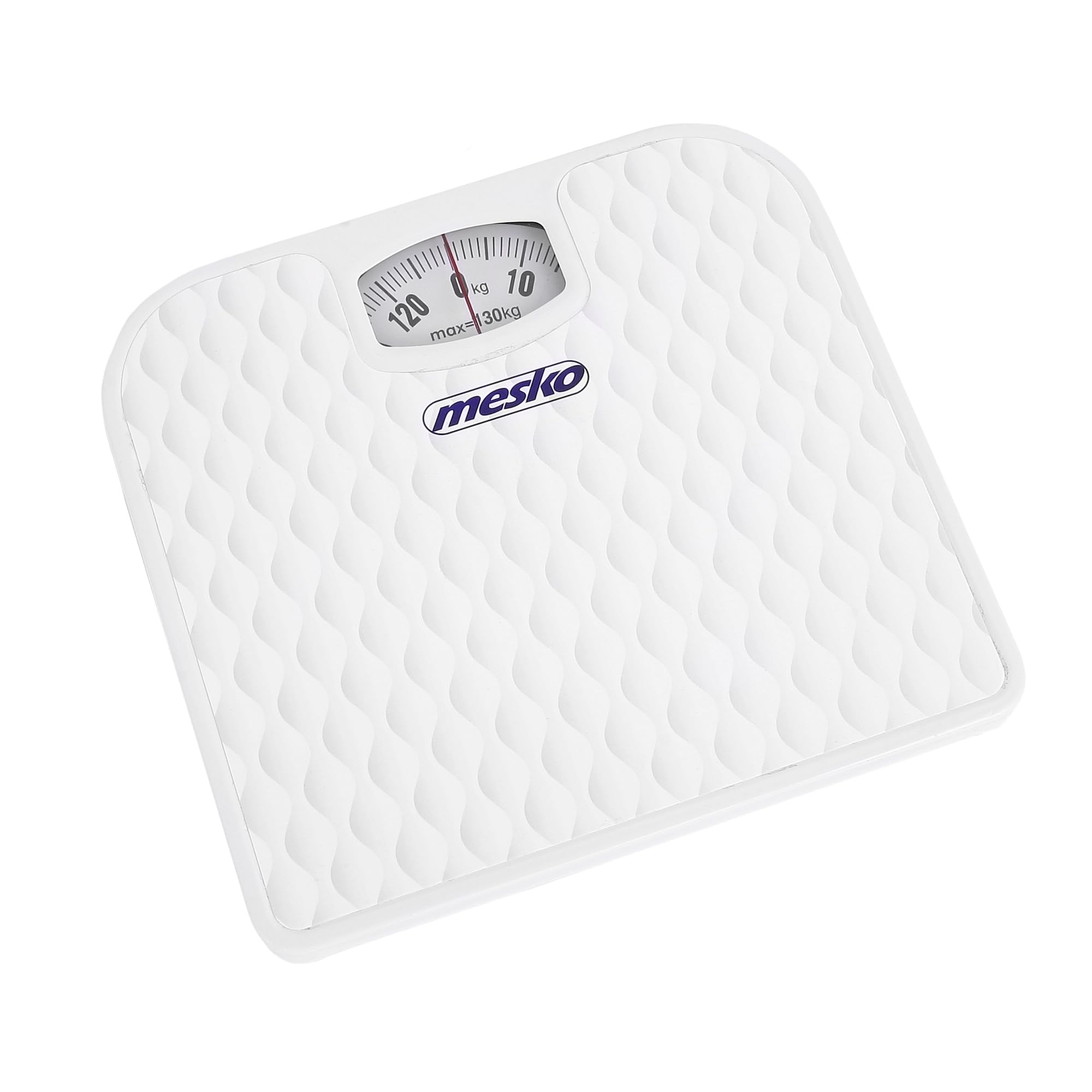 Mesko MS8160 Bilancia Pesapersone Meccanica, Pesapersone Analogica Alta Precisione, Capacità di Peso 130kg, Superficie Antiscivolo, Non Digitale, Facile da Usare, senza Batterie