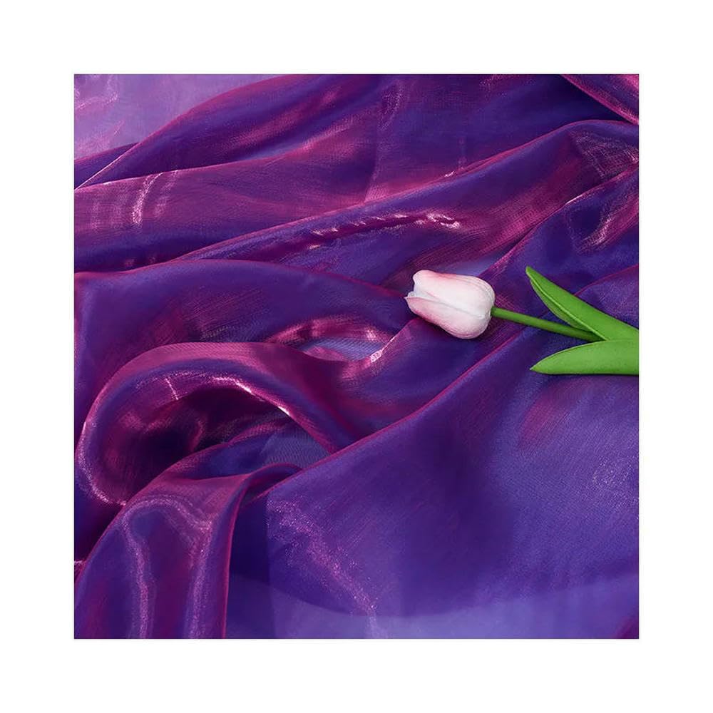 Tela de Organza Fina, Suave y Brillante de 3/5/8 m por Metro para Vestidos, Cortinas, Costura, Bricolaje, Textiles, Tela de Tul.