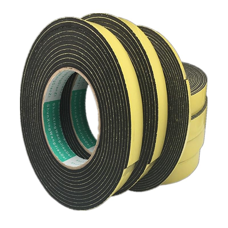 Bande adhésive en mousse de caoutchouc EVA noire à forte adhérence (5 mm, 8 mm, 10 mm d'épaisseur) - Bande d'étanchéité anti-collision(10mmx2Mx30mm)