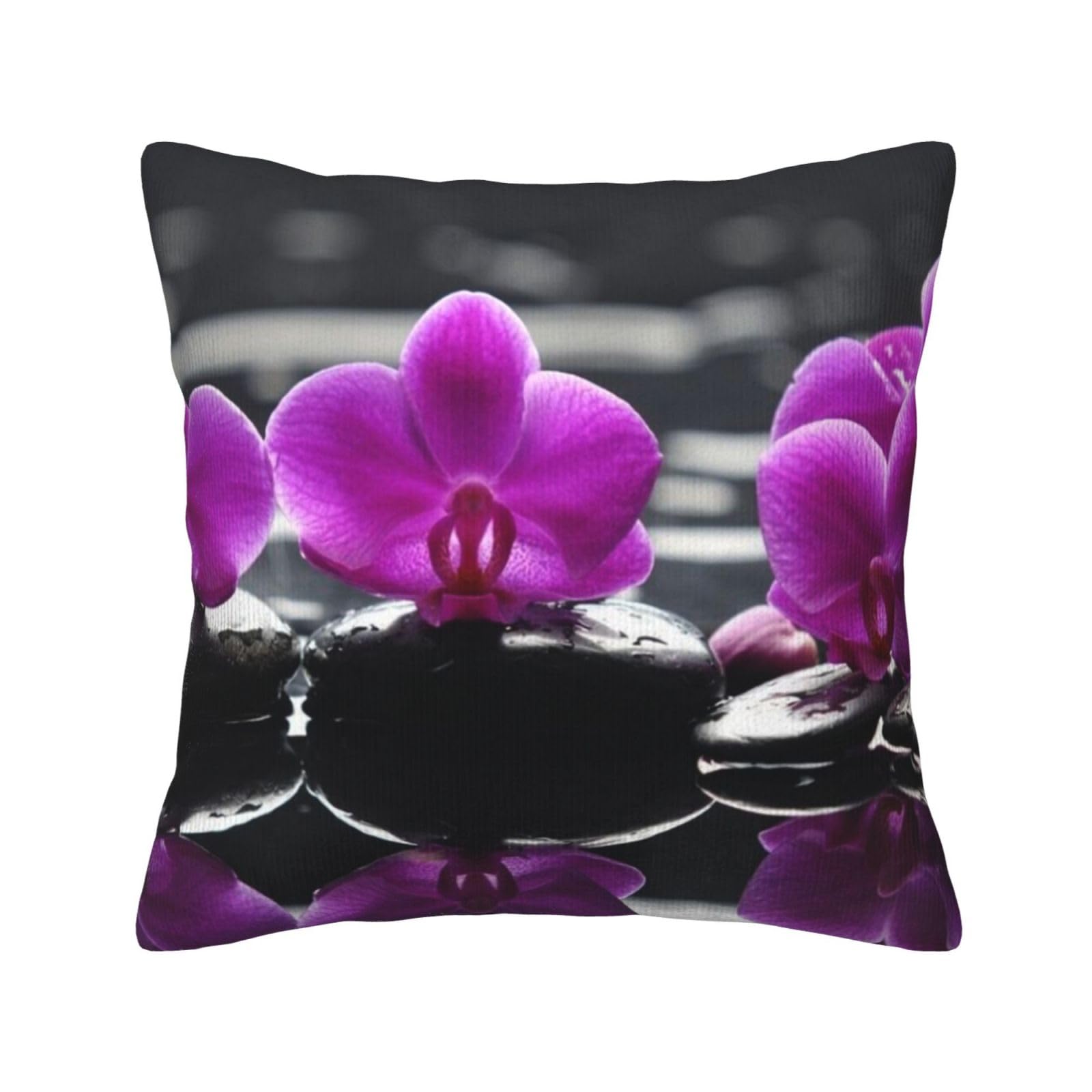 Housses de coussin fleurs de spa TOMPPY 40x40 cm pour déco canapé et chambre
