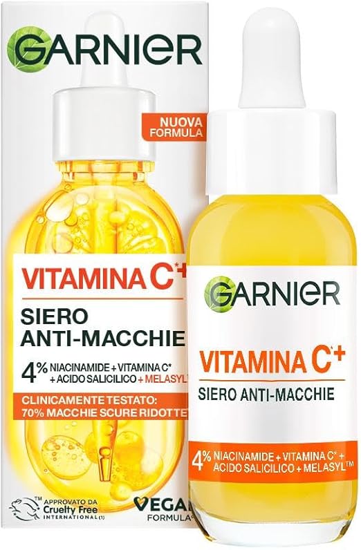 Garnier Siero Vitamina C Anti-Macchie con Niacinamide e Acido Salicilico