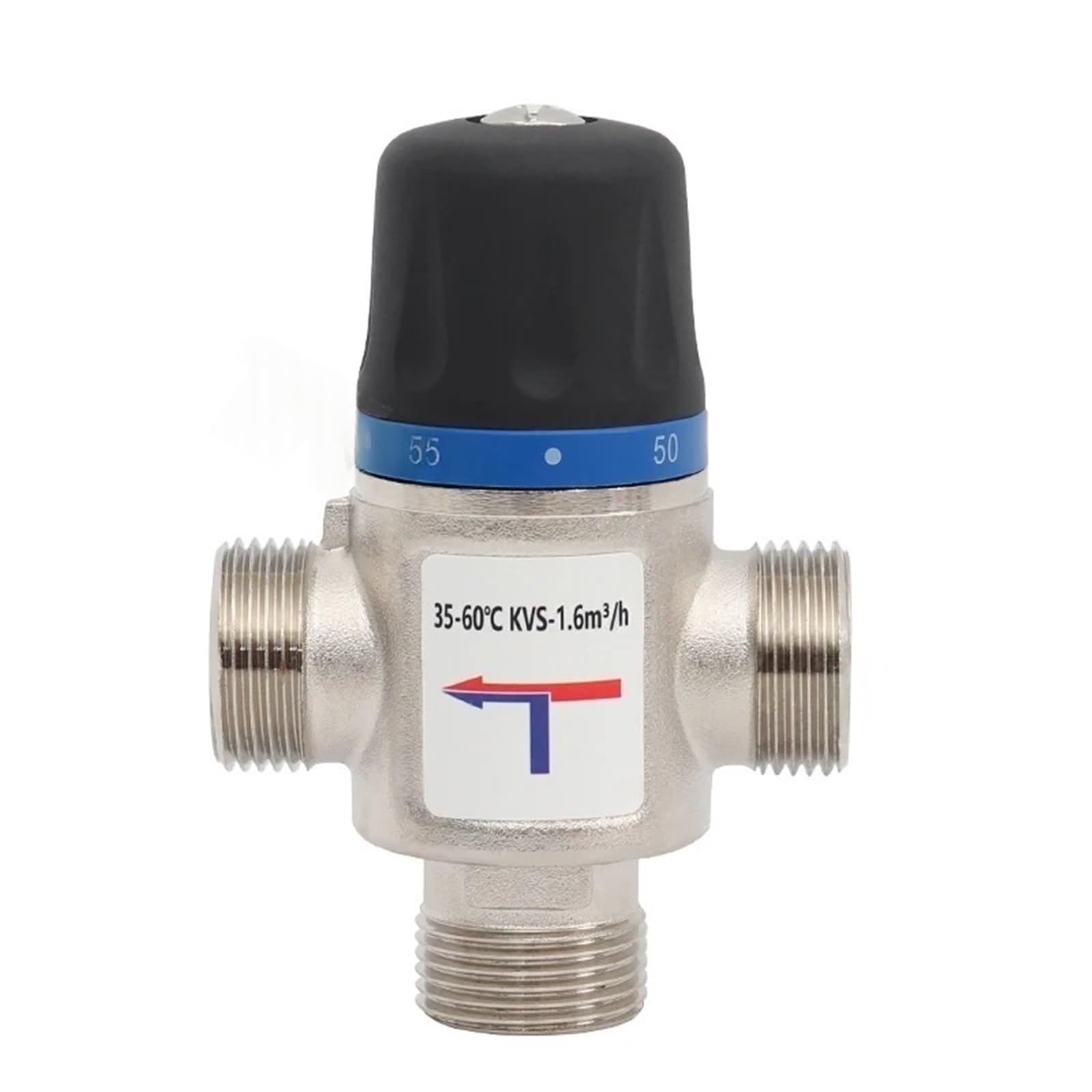 Valvola miscelatrice termostatica a 3 vie DN20/25 - Compatibile con scaldabagno solare e bagno, valvole miscelatrici termostatiche (filettatura maschio)(Male Thread DN25)