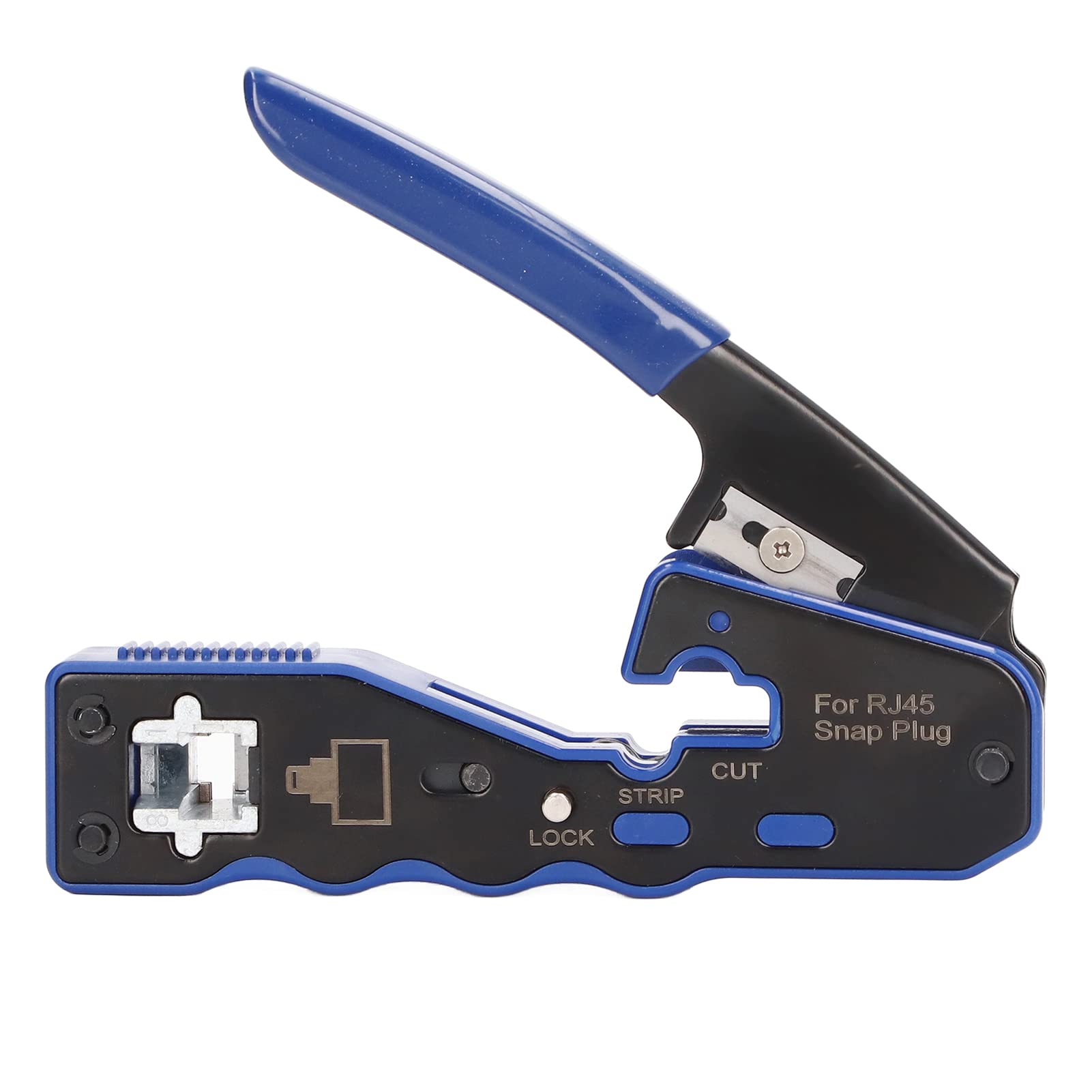 Pince à sertir pour câble réseau | Pince à dénuder et coupe-fil en acier à haute teneur en carbone | Pince à sertir RJ45 pour câbles Cat5 Cat6/installation Ethernet | 10 têtes en cristal