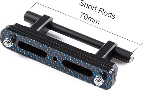 Miniatura 4 de H3 110 LCG Kit de chasis, rieles de chasis LCG de fibra de carbono brillante, bisagra de cabina para plataformas de tramposo de orugas RC SCX10