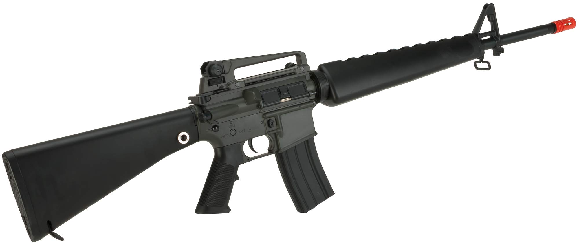 Evike Airsoft - Golden Eagle M16 /w A1 Style Handguard & Removable Top Handle Full Size AEG Airsoft Rifle (Package: Black)