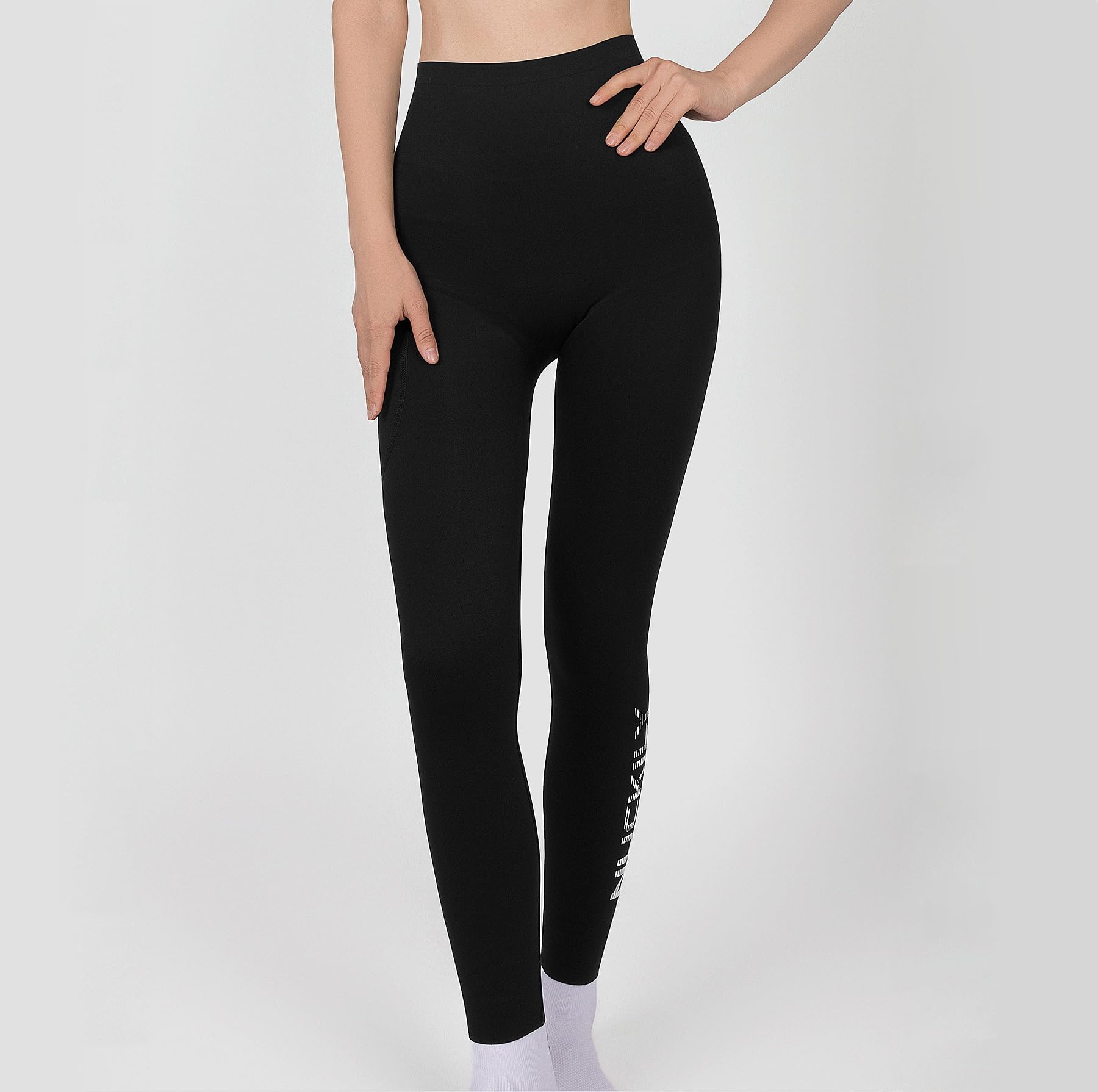 NUCKILY Pantaloni lunghi da ciclismo da donna, con imbottitura 4D, pantaloni da ciclismo a vita alta, per equitazione su strada su ghiaia