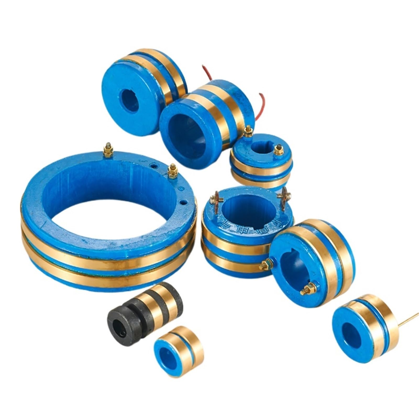 1 bague collectrice électrique à 2 voies 50 mm OD - Joints rotatifs - Type de brosse de carbone - Courant dans les machines d'emballage d'oreiller (20 x 50 x 34-2)