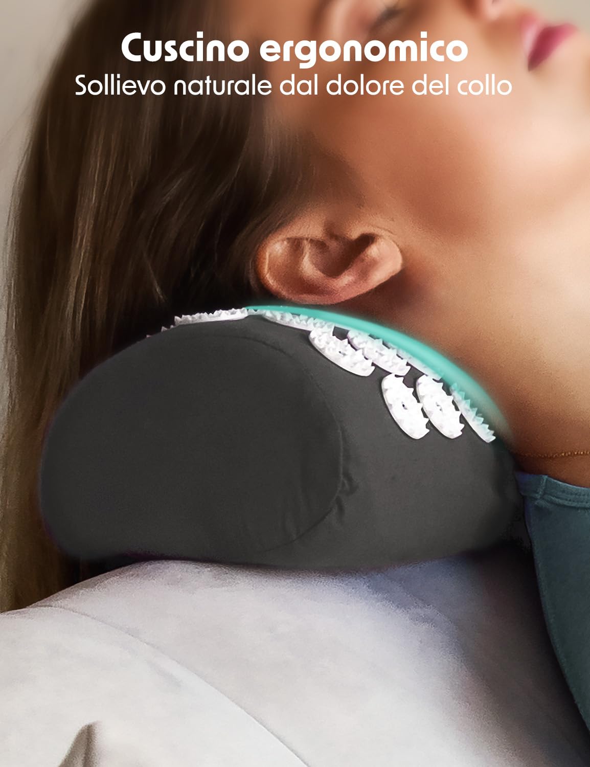 LifeGoods Tappetino Agopressione - Eco - Tappetino Massaggiante Corpo - Tappeto Agopressione - Mysa Tappetino Svedese - Mysa - Sfere da Massaggio e Borsa - Bianco e Grigio