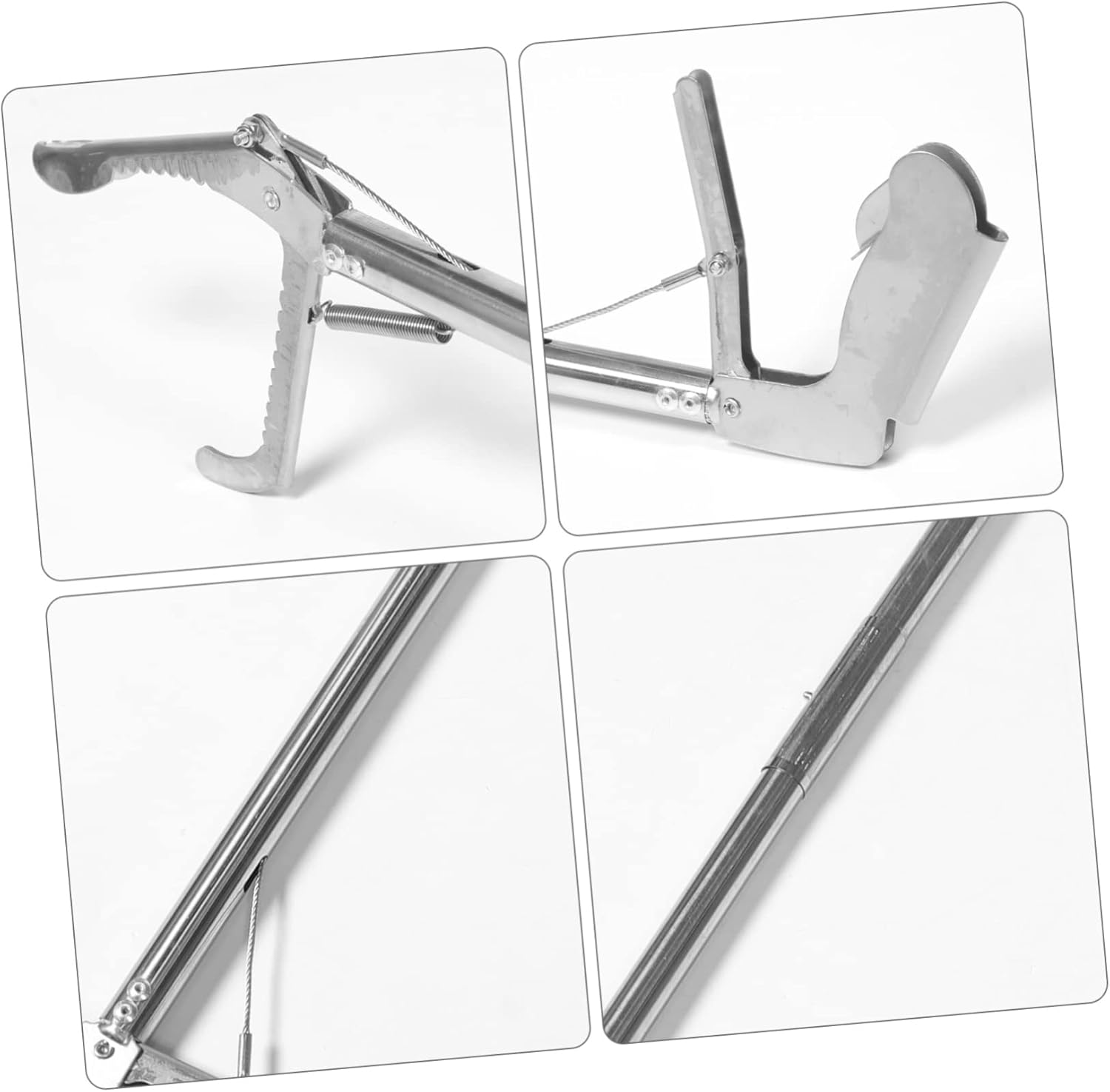 ibasenice 1.2m Stainless Steel Snake Catching Tongs Reptile Feeding Tongs Professional Snake Grabbers