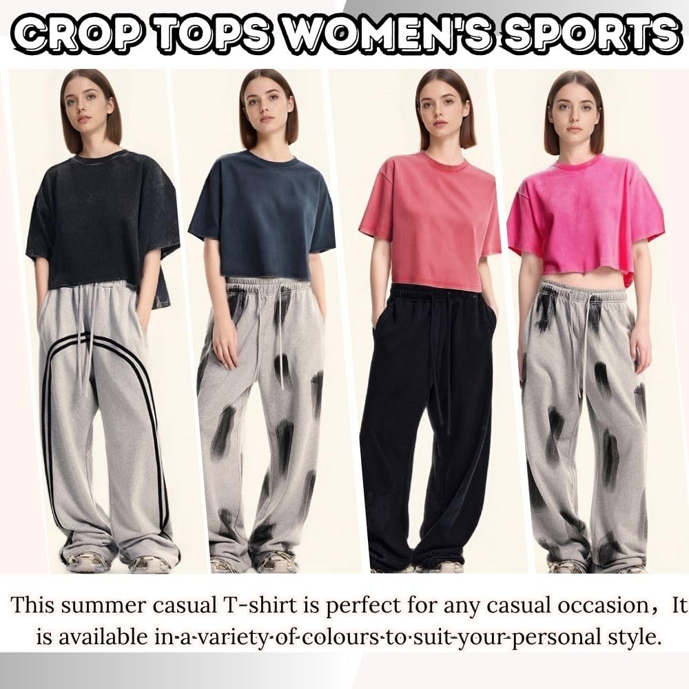 Camiseta Oversized para mujer, paquete de 3 unidades, manga corta, cuello redondo, camiseta de moda, camiseta de verano, hip hop, ropa de calle