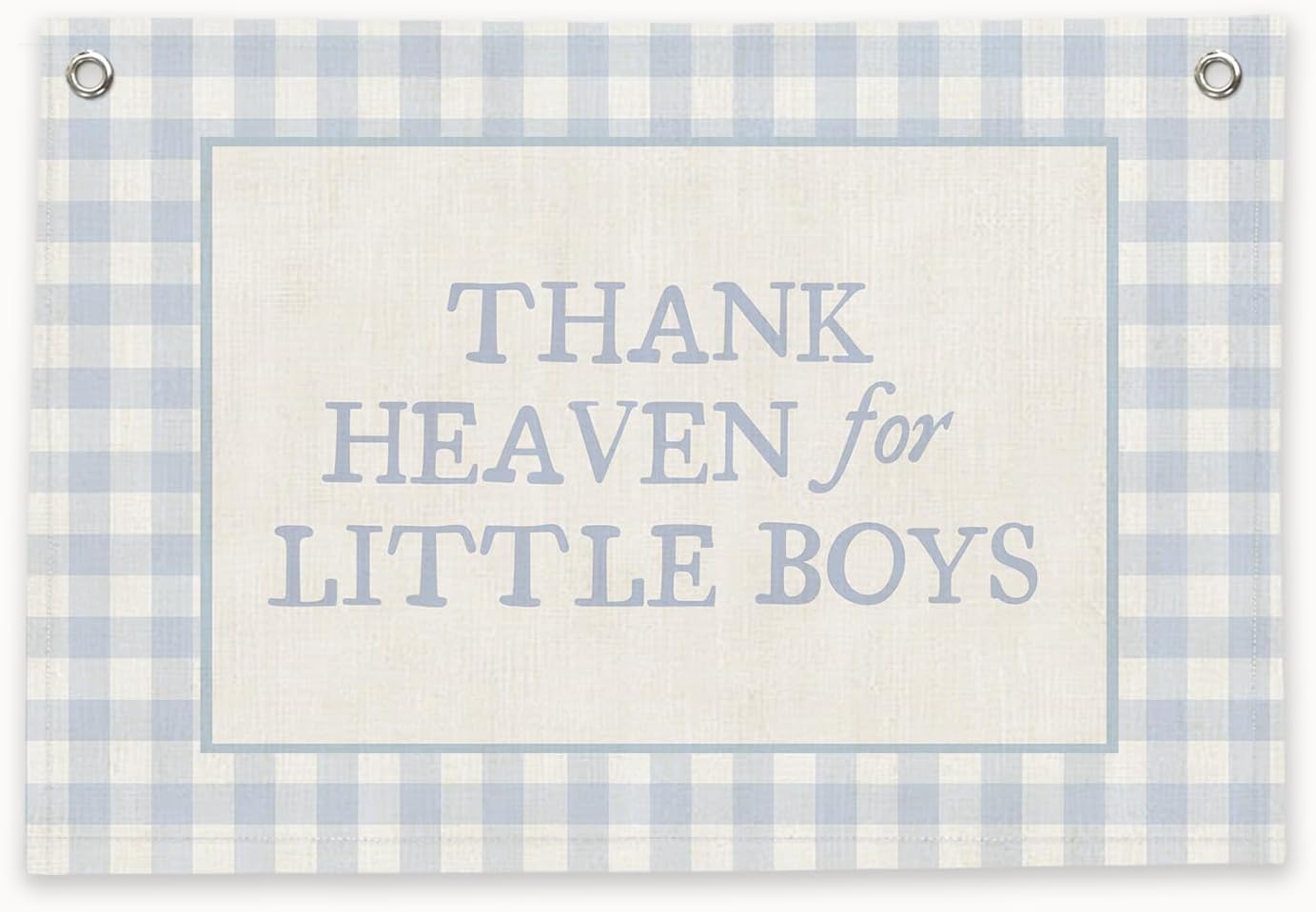 RTXLEZM Boys Nursery Room Decor,Thank Heaven for Little Boys,Baby Shower