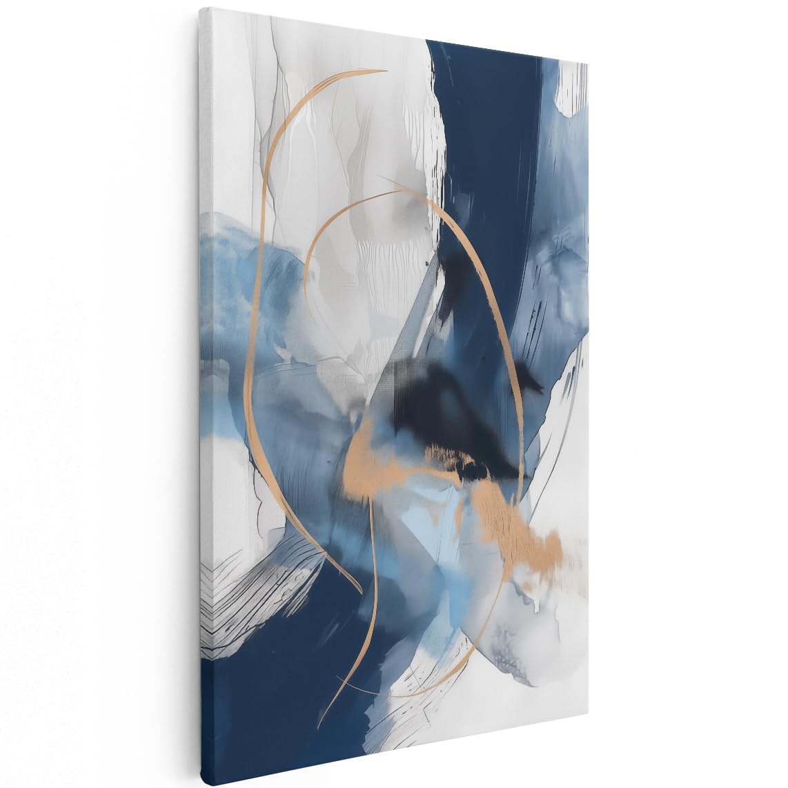 Artaza Cuadros Decoración Salón Modernos Cuadro Abstracto Azul - 80x120 cm - Grande - Cuadros Abstractos Modernos - Decoración Pared - Lienzos Abstractos - Azul