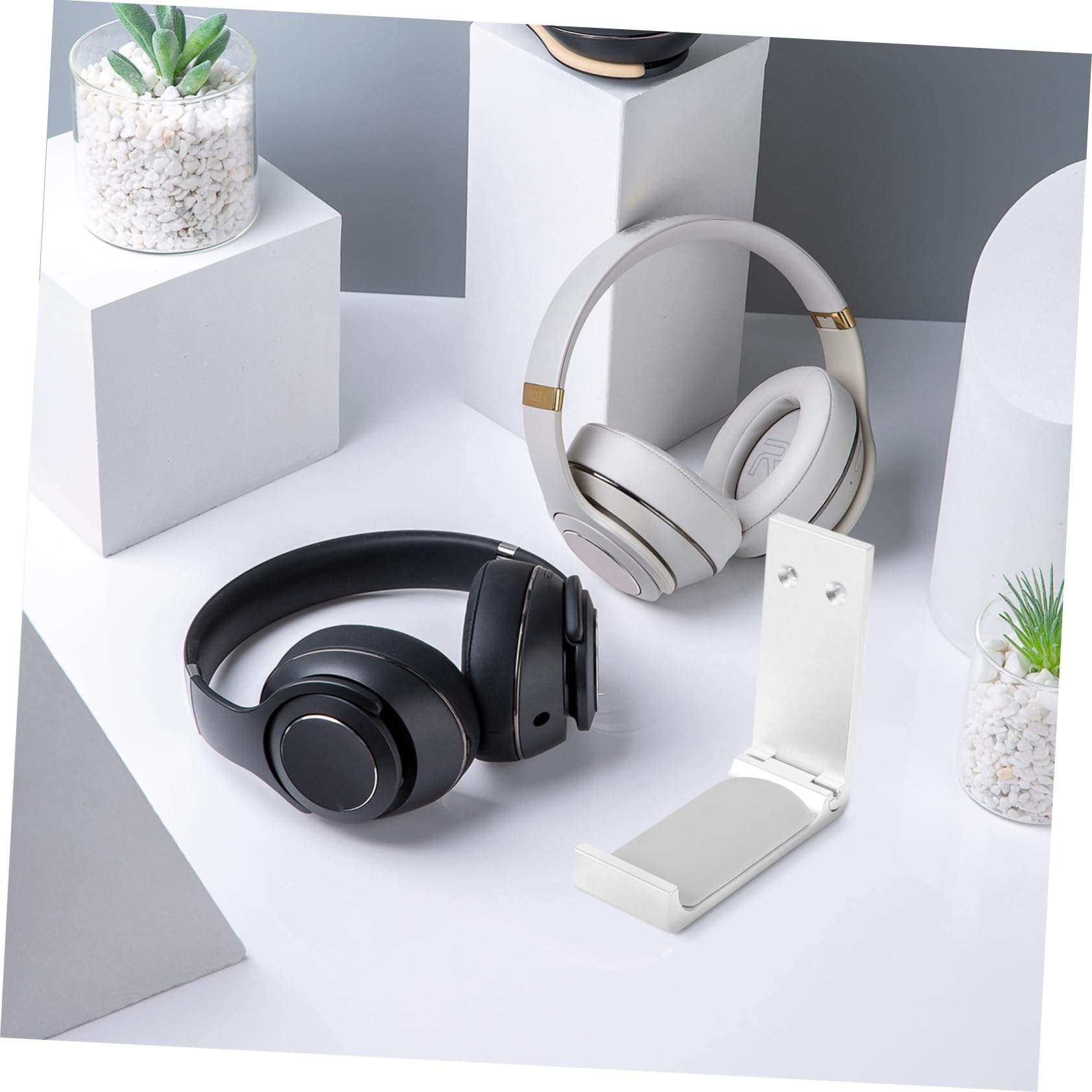 SHINEOFI 4juegos Colgador De Auriculares De Metal Soporte para Auriculares para Aleación De Aluminio De Cafetería