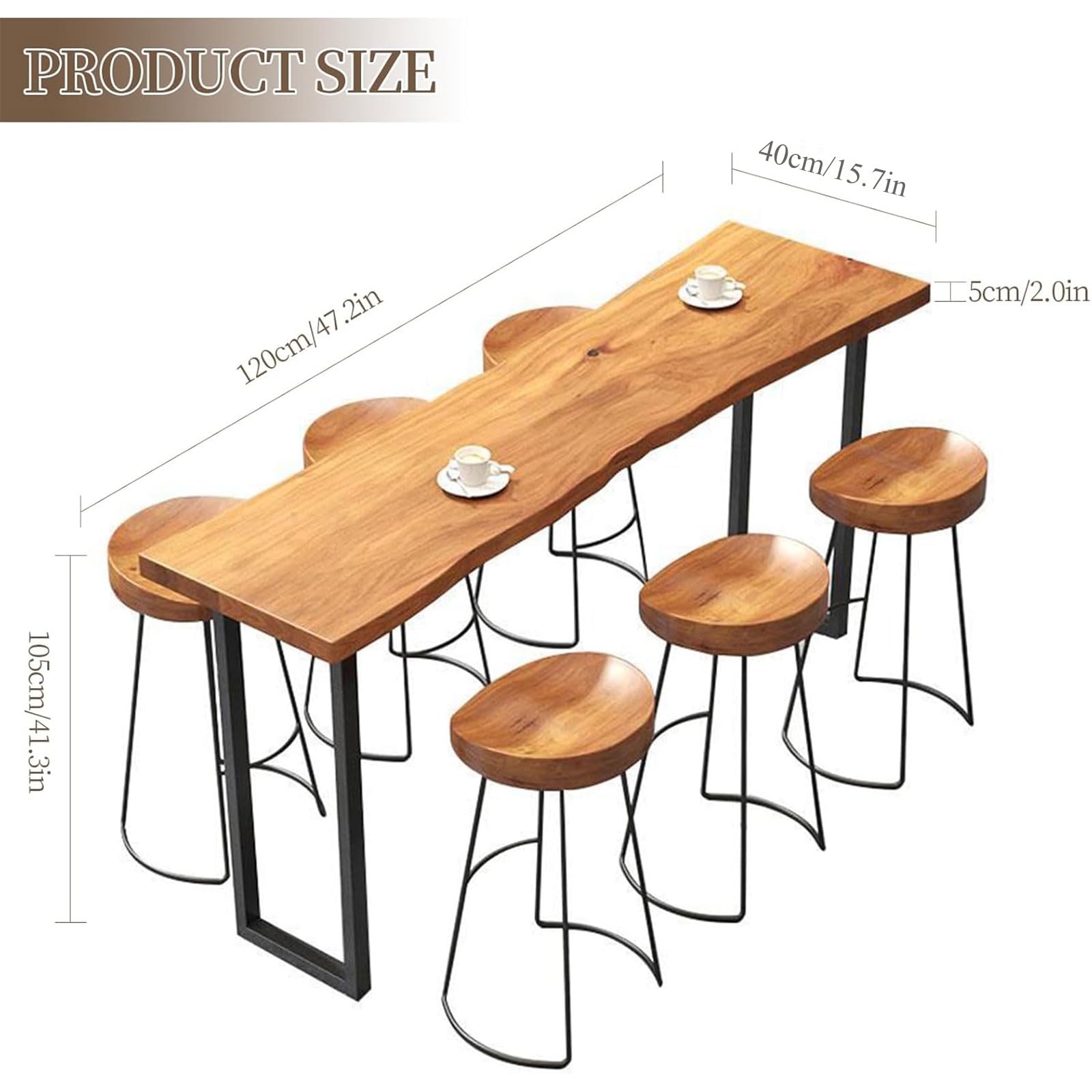 Amazon.com: Lrxmastery Bar Table, 47.2'' Narrow Counter Height Bar