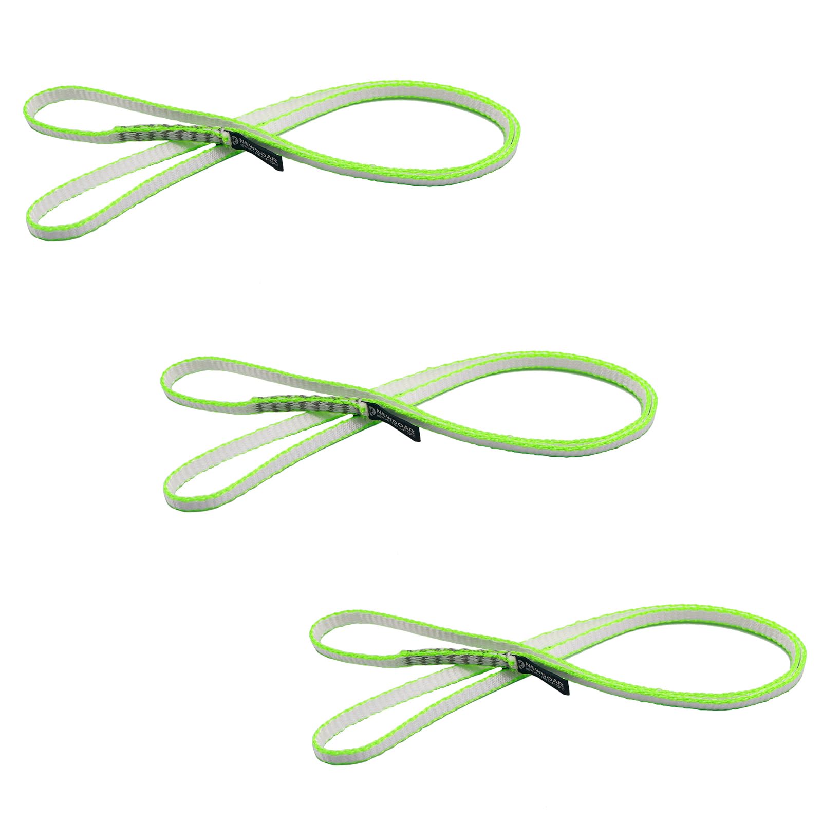 NewDoar Climbing Sling 8 mm Dyneema Sling Runners 22 kN 4950lb Climbing Utility Cord Rock Climbing,Creating Anchors System,Rappelling Gear,Perfect for Tree Work-Green/60cm/3pcs
