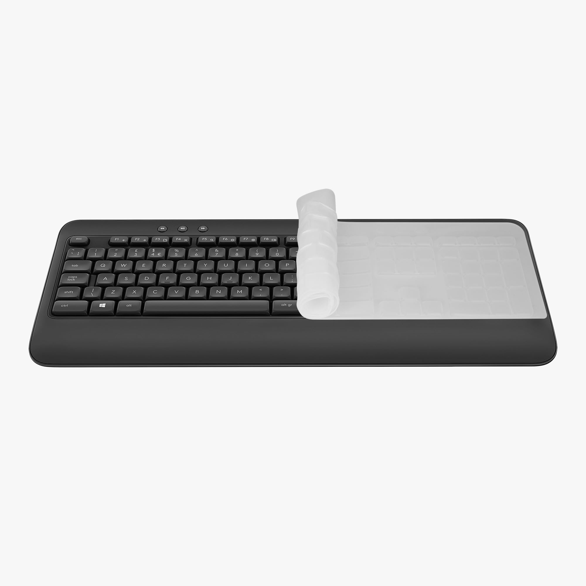 kwmobile Keyboard Cover Compatible with Logitech MK540 / K650 - Keyboard Cover US English QWERTY - Transparent