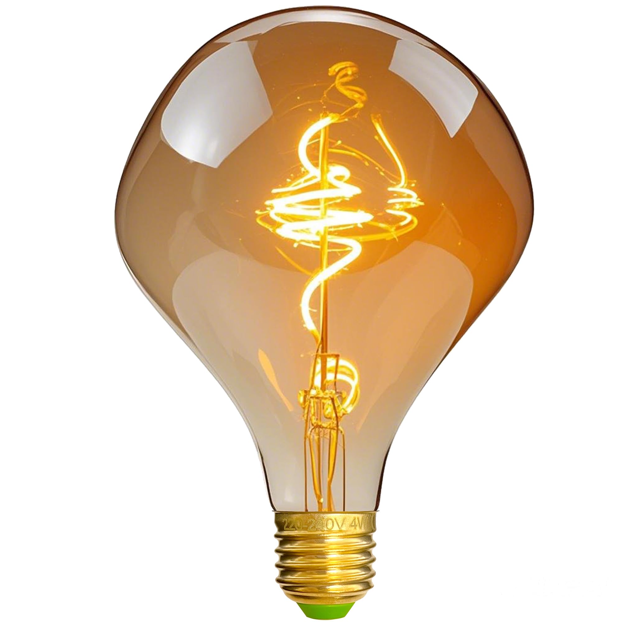 Tianfan Vintage LED Bulbs 4W Dimmable Irregular Shaped 220/240V Edison Screw E27 Base Specialty Decorative Antique Light Bulb (Alien)
