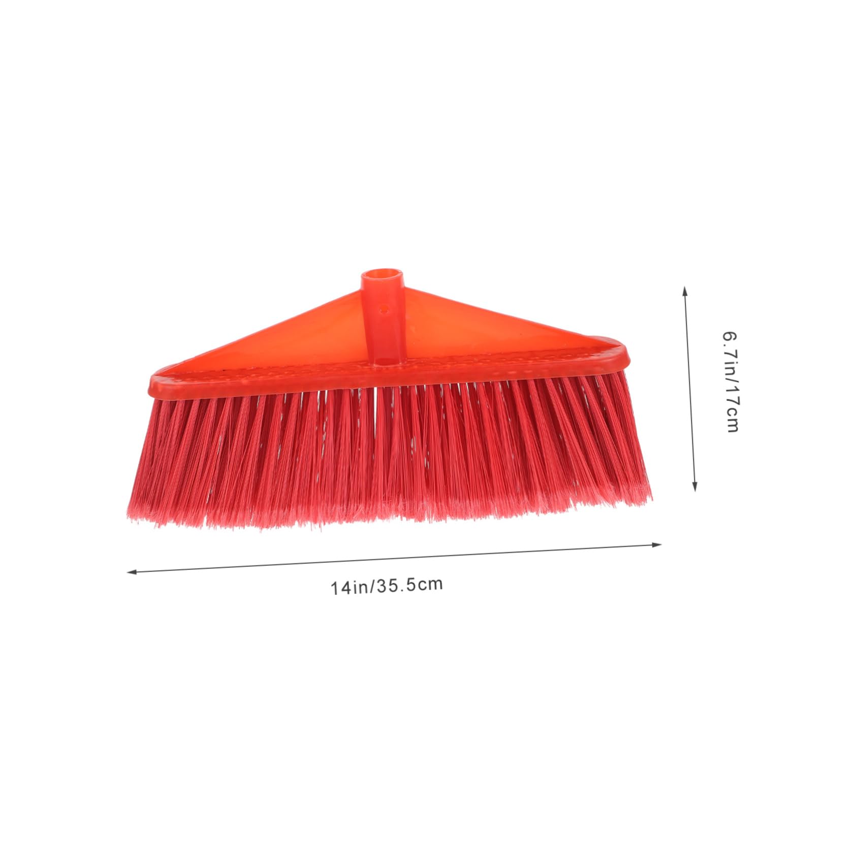 Beavorty Plastic Sweeper Head Replacement for Easy Hair Combing Stiff Bristle Broom Head for Floor Cleaning