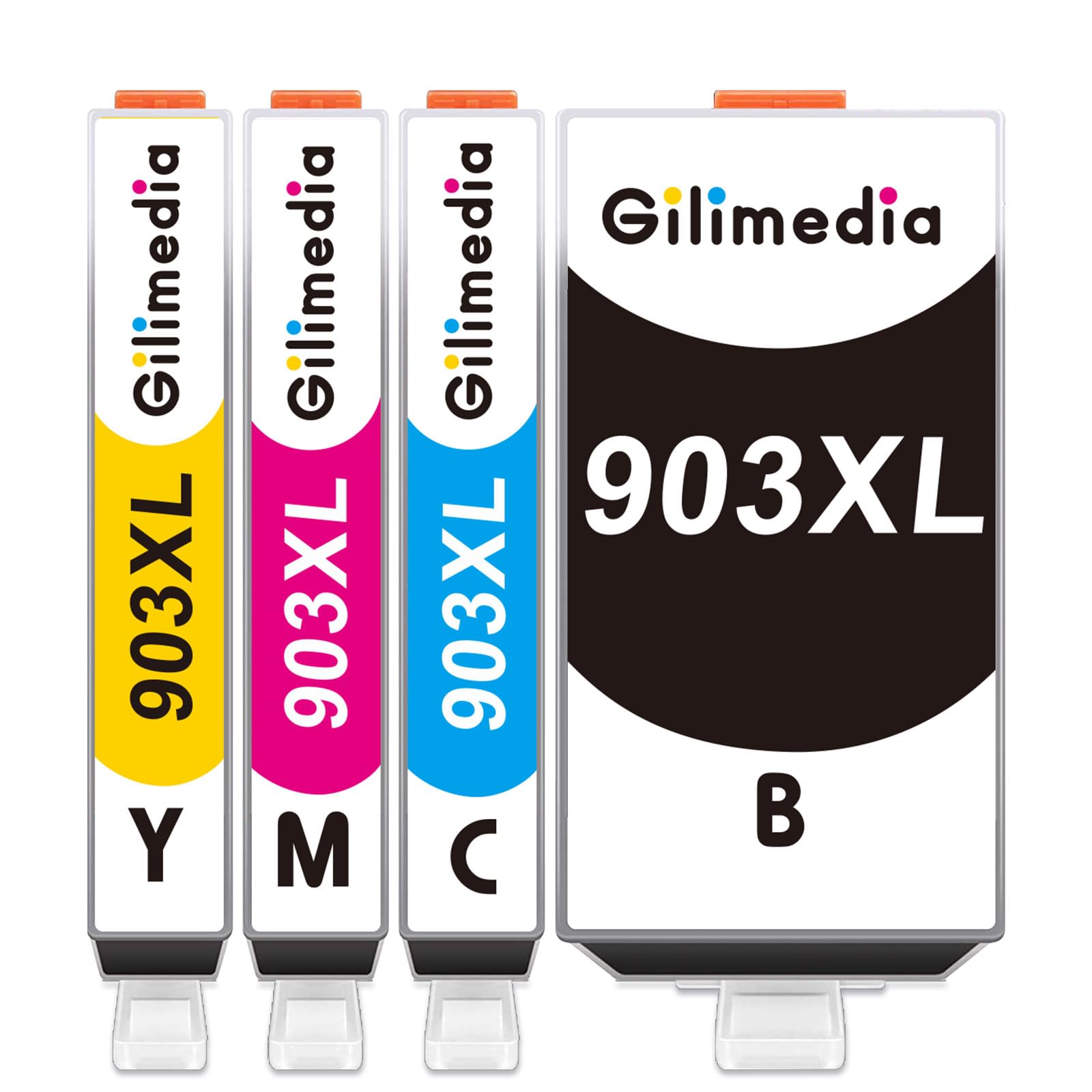 Gilimedia 903 XL 903XL Cartuccia di Inchiostro Compatibile Per HP 903 903XL per HP OfficeJet 6950 6960 per OfficeJet Pro 6960 OfficeJet Pro 6970 All-in-One Stampante (Nero,Ciano,Giallo,Magenta,4-Pack)