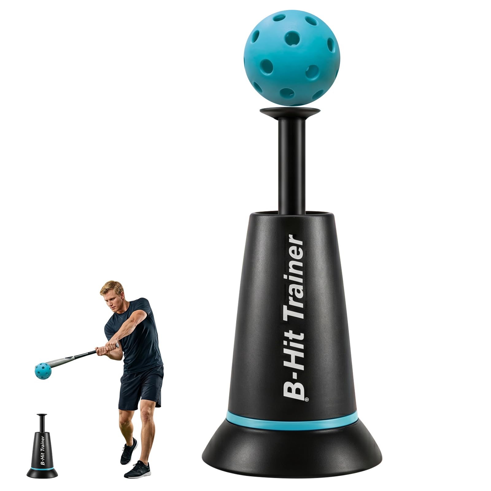 OEHUG Baseball Training Tee, Portable Batting Trainer,Baseball Tees Hitting, Softball Practice Equipment Utility, Baseball Training for Hitting Without a Pitcher (1 Baseball Training Tee)