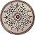 Round Flower Mosaic - Ada | Mosaic Art | Mosaic Designs | Mosaic Artwork | Mosaic Wall Art Floor Inlay by Mozaico | Handmade Mosaics | 48" x 48"