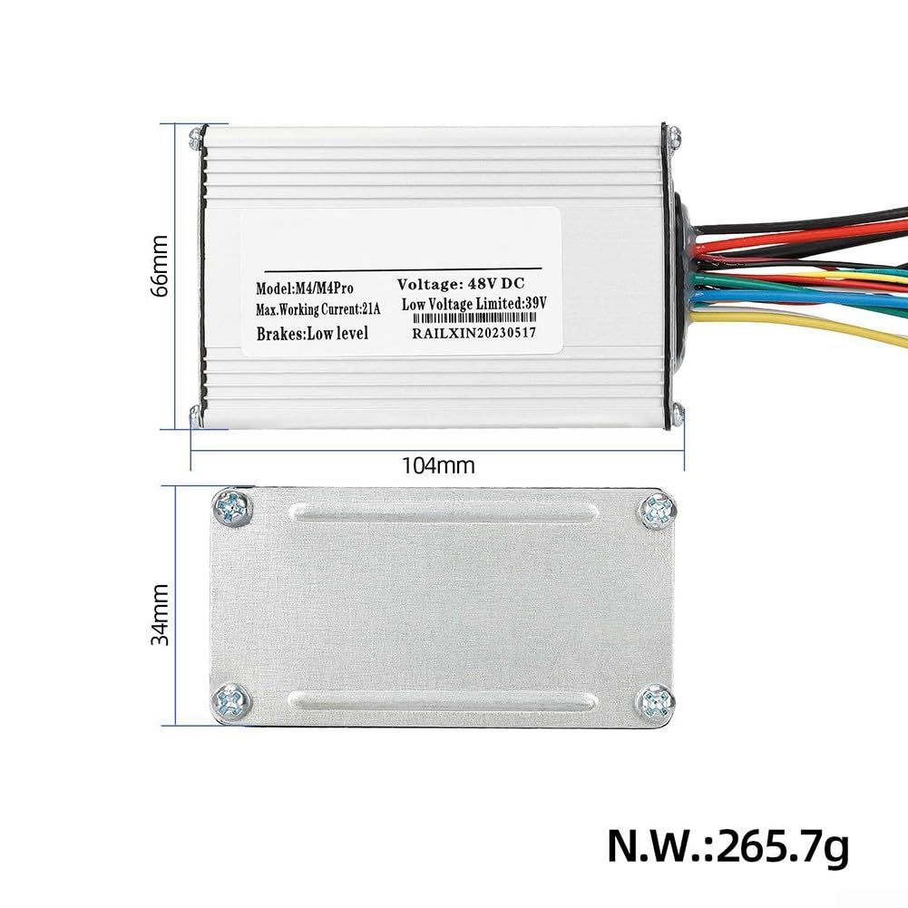 DAZZLEEX 48 V DC Elektroroller-Controller bürstenloser Controller für Kukirin M4, M4Pro Elektroroller, Universal-Controller