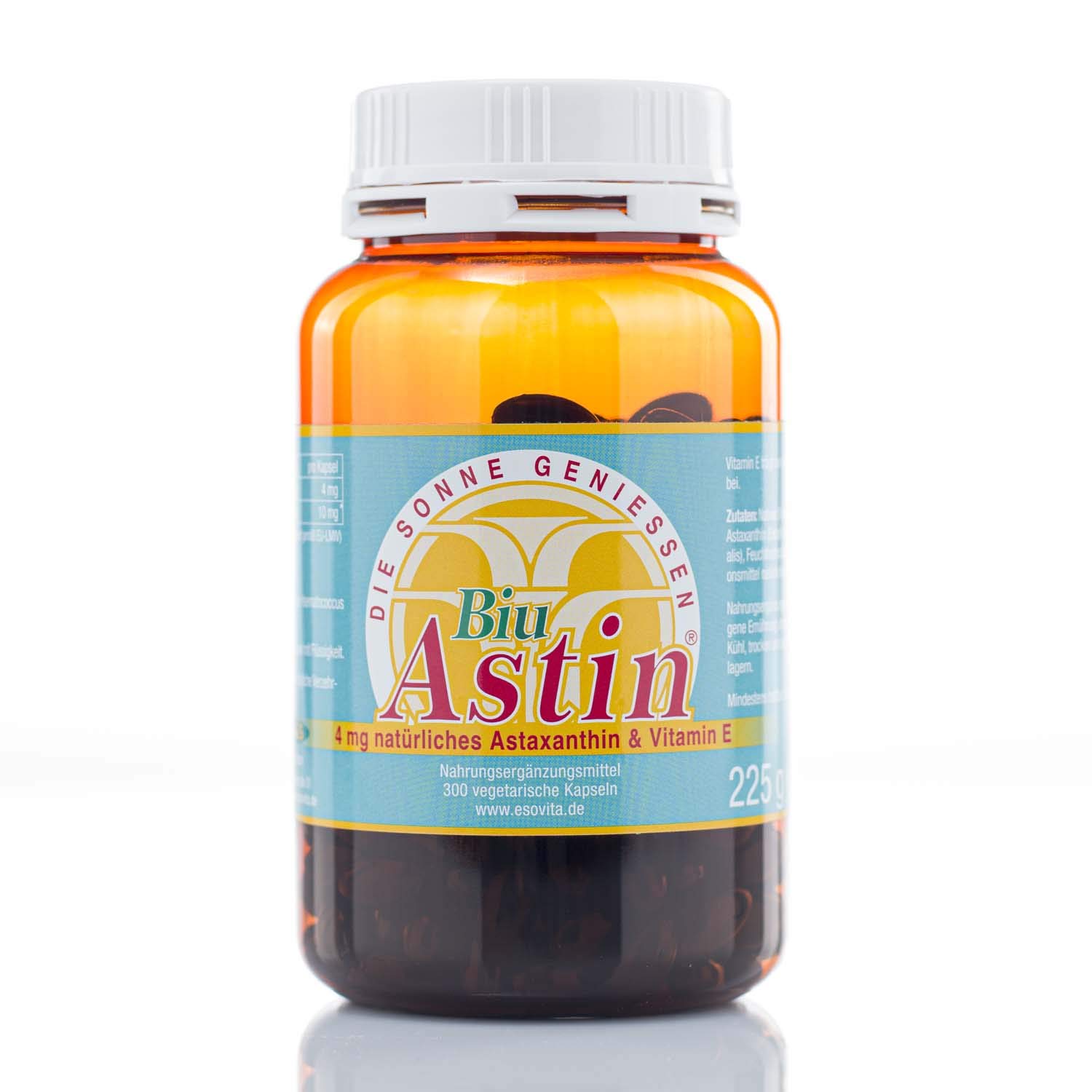 ESOVita BiuAstin 300 vegetarische Kaspeln I 4 mg natürliches Astaxanthin I Das Original Ivarssons BiuAstin