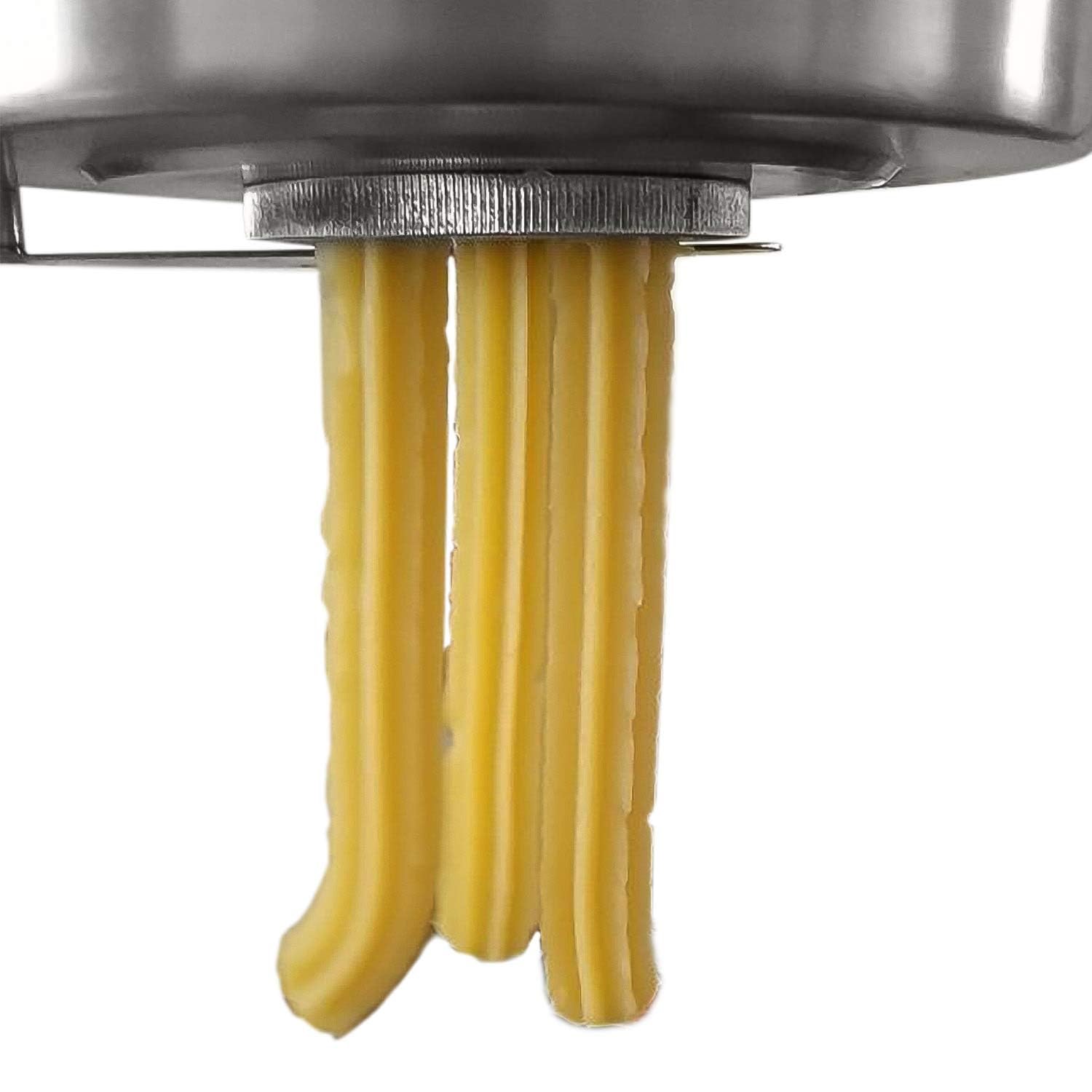 Churro Maker Machine - Churrera manual de acero inoxidable con 6 boquillas y soporte para uso doméstico