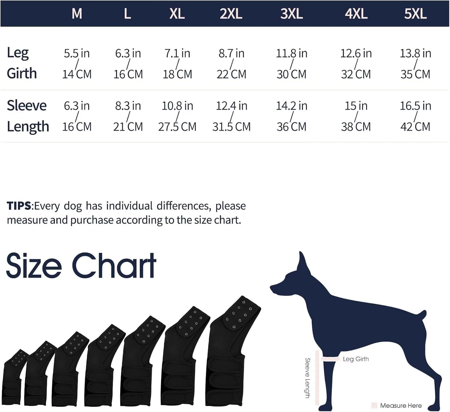 IECOii Dog Surgery Recovery Suit,Dogs Anti-licking Protection Sleeve,Dog Front Leg Braces Recovery Sleeve,Post Operative Leg Wounds Protector,Cone E-Collar Alternative,Dog leg sleeve,Black,XL - Image 2