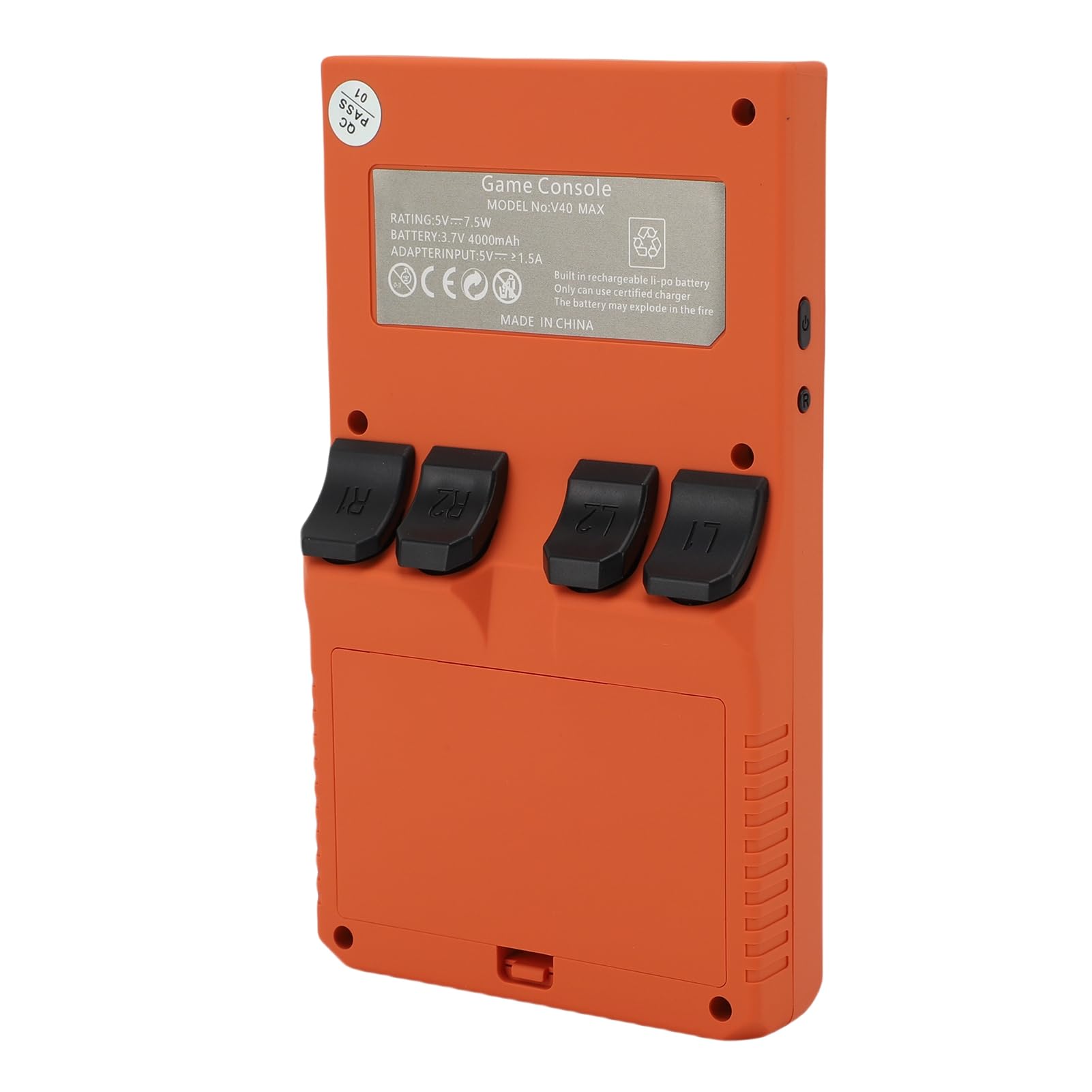 Cosiki Consola de Juegos Portátil Retro V40 MAX, Consola Retro con Pantalla de Vista Completa de 4 Pulgadas, Reproductor de Juegos con Parlantes Estéreo con Conector de 3,5 Mm y 4000 MAh, 45 (ORANGE)