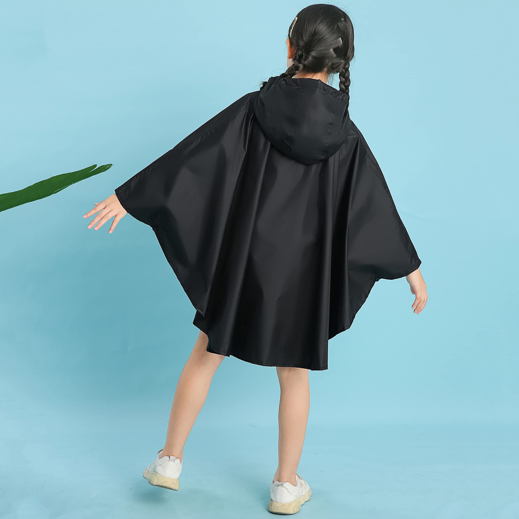 Bambini Impermeabile Giacca da Pioggia Poncho da Pioggia Bambina Incappucciato Riutilizzabile Cappotto di Pioggia Bello come Materiale e ha la Sua Sacca 1-12 anni