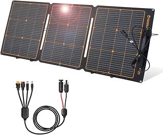 120W Portable Solar Panel Chargers 20.9V DC Output IP68 Waterproof Foldable ETFE Panels Power Outage Emergency Camping Home RV for Power Station Solar Generators Battery