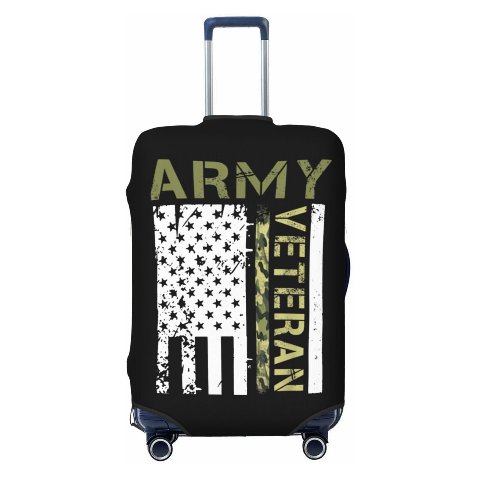 RqwaaedArmy Veteran Protect Your Luggage in Style with Our Suitcase Cover - Ideal for Travelers and Business Trips! X-Large