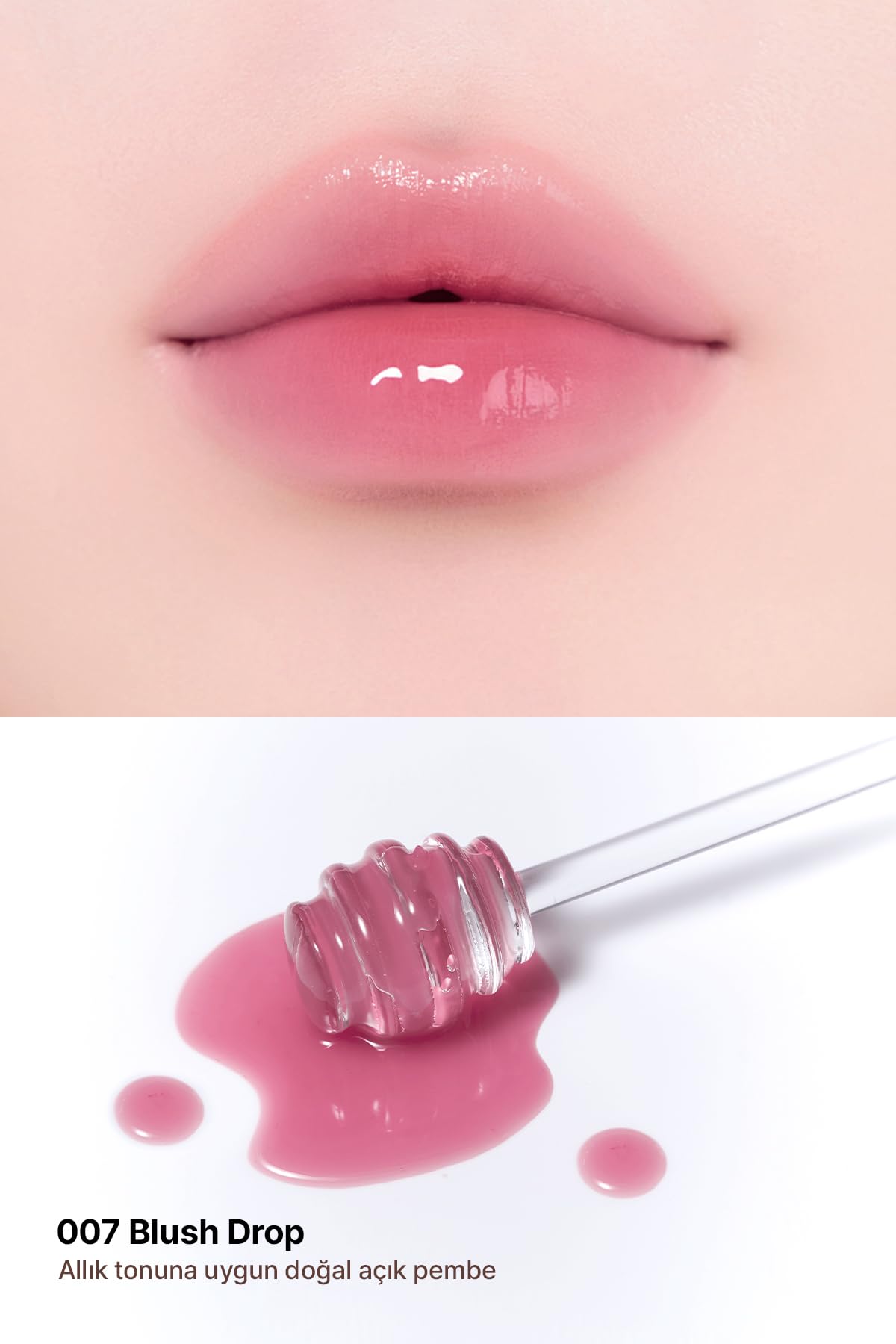 MUZIGAE MANSION Nemlendirici, Parlak Bitişli Tint Objet Glossy (007 Blush Drop)