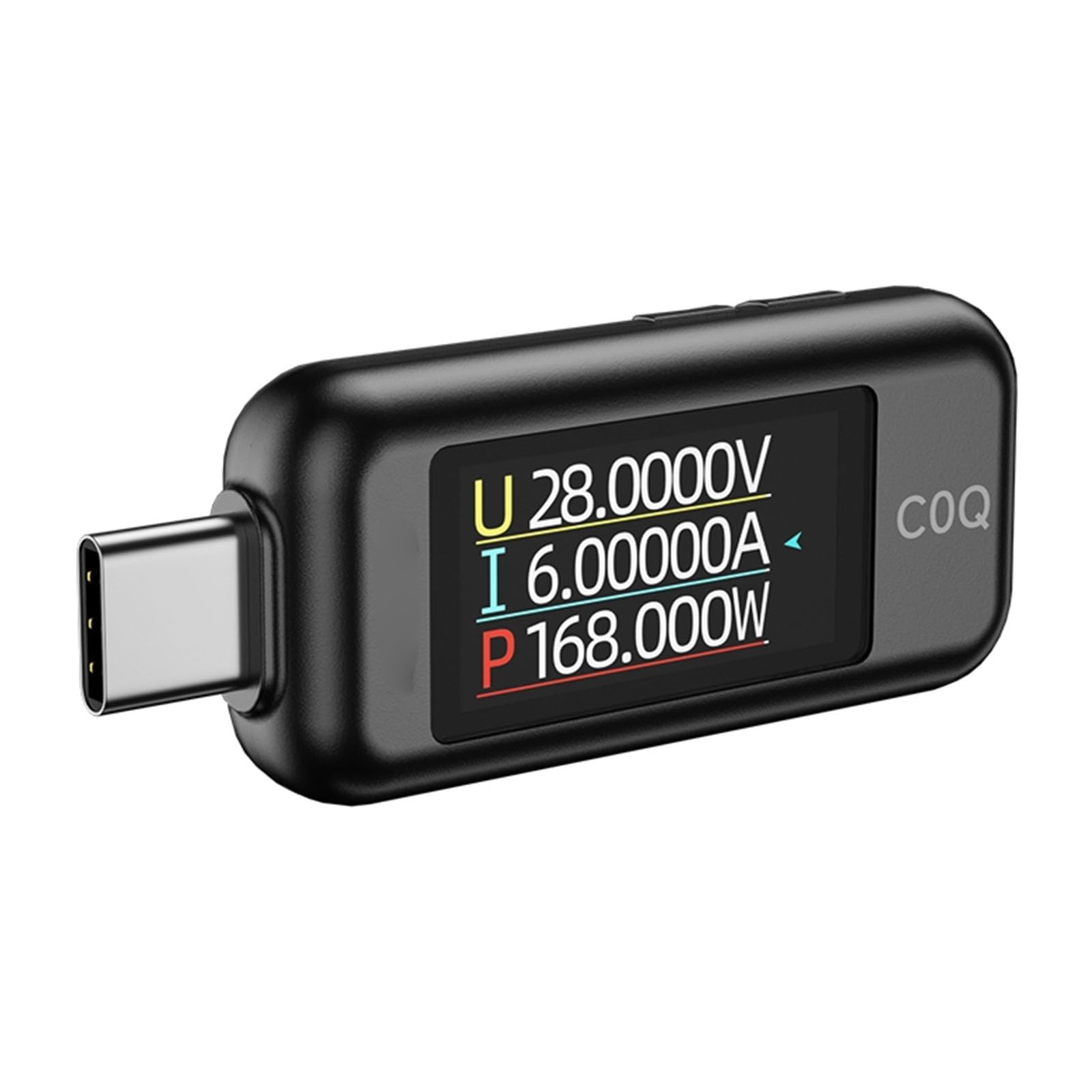 C0Q C0 USB C0 Comprobador de corriente USB C Direct Pass 3, 1 metro para una carga eficiente, análisis de tensiones, medidor de corriente