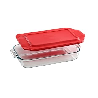 Pyrex 232 2-Quart Glass Baking Dish & 232-PC Red Lid - Made in USA