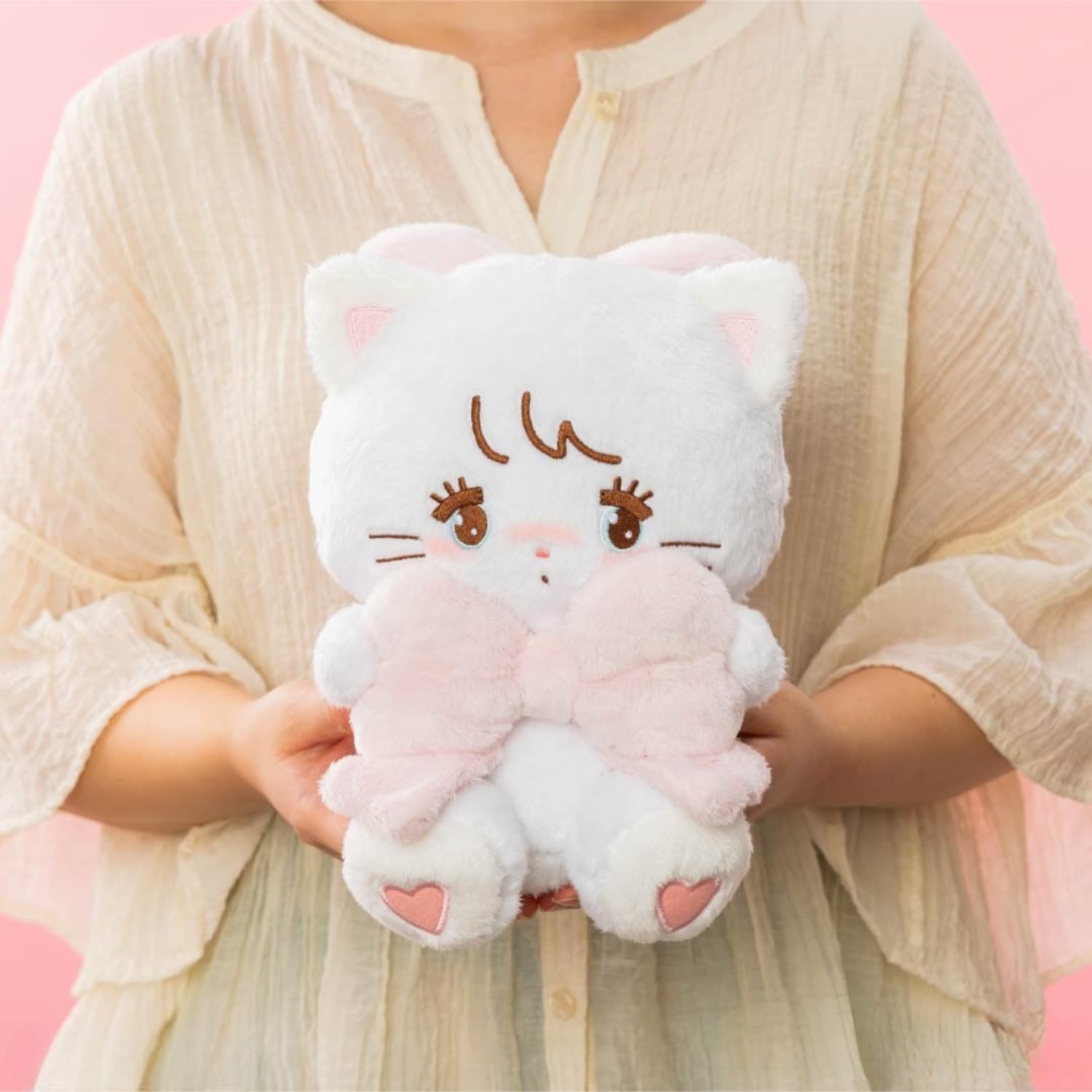 Amazon.co.jp: mikko characters 抱きしめ おリボン ぬいぐるみ みっこ