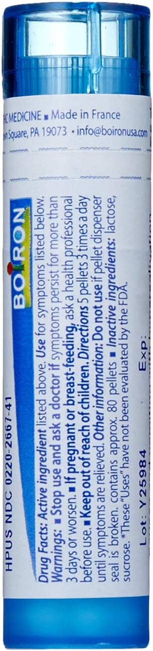 Boiron Ipecacuanha 30C, 5-Pack of 80 Pellet Tubes, Homeopathic Medicine for Nausea