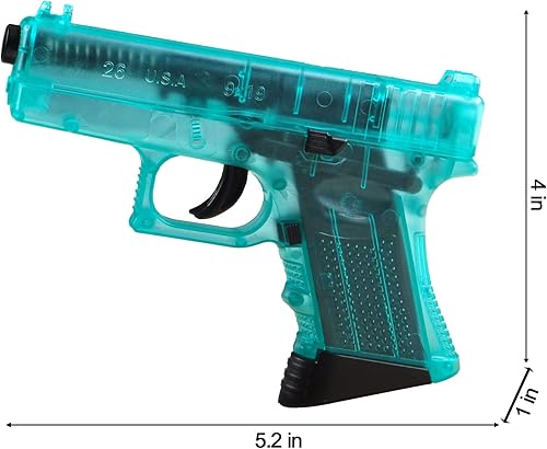 Miniatura 5 de BincaBom Lanzador pequeño de gel con salpicadura de pistola transparente, pistola totalmente manual, pistola de disparo de agua para actividades al