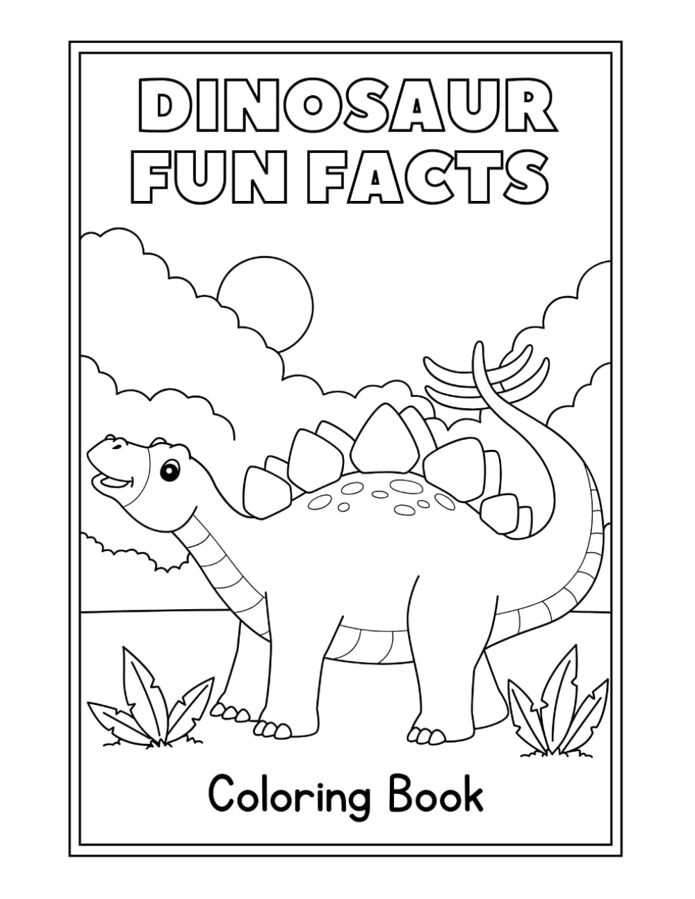 Dinosaur Fun Fact Coloring Book