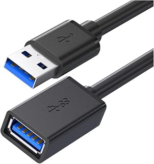 USB3.0延長ケーブル 5Gbps高速データ転送 Aオス-Aメスタイプ マウス/キーボード/VR機器接続に対応 1m ブラック [並行輸入品]